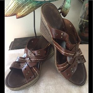 PONTE VECCHIO HANDMADE IN ITALY SANDALS  SIZE 39/8